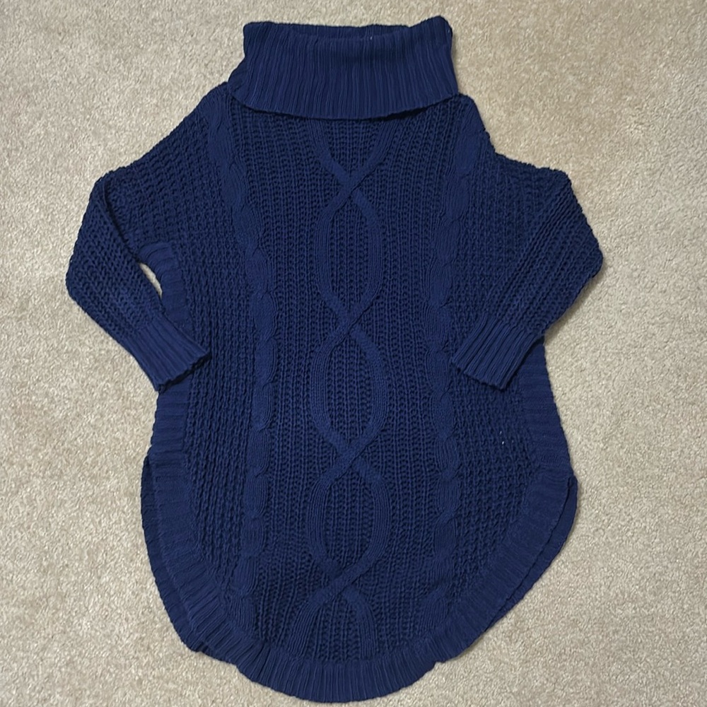 EXPRESS Women’s Sweater, Turtle Neck Style, Long Scooped Bottom, Size Small